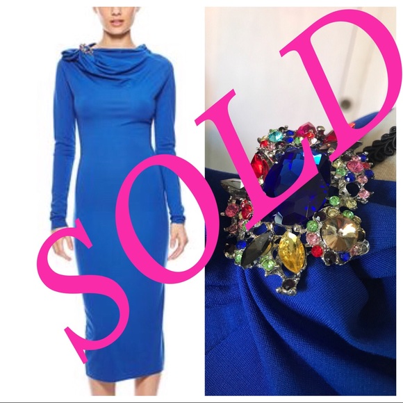 Gracia Dresses & Skirts - [SOLD] NWOT Gracia Neoprene Midi Dress with Brooch